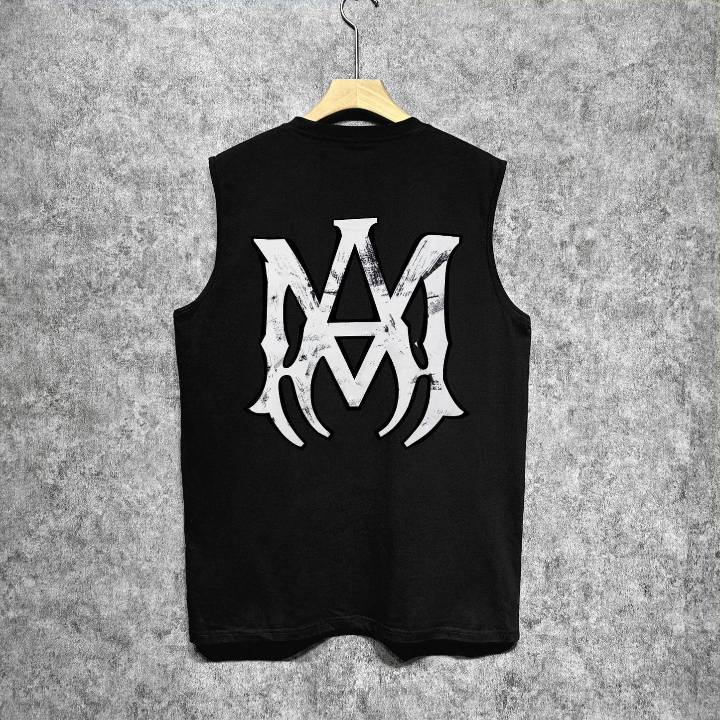 Amiri tank top mottled spider print