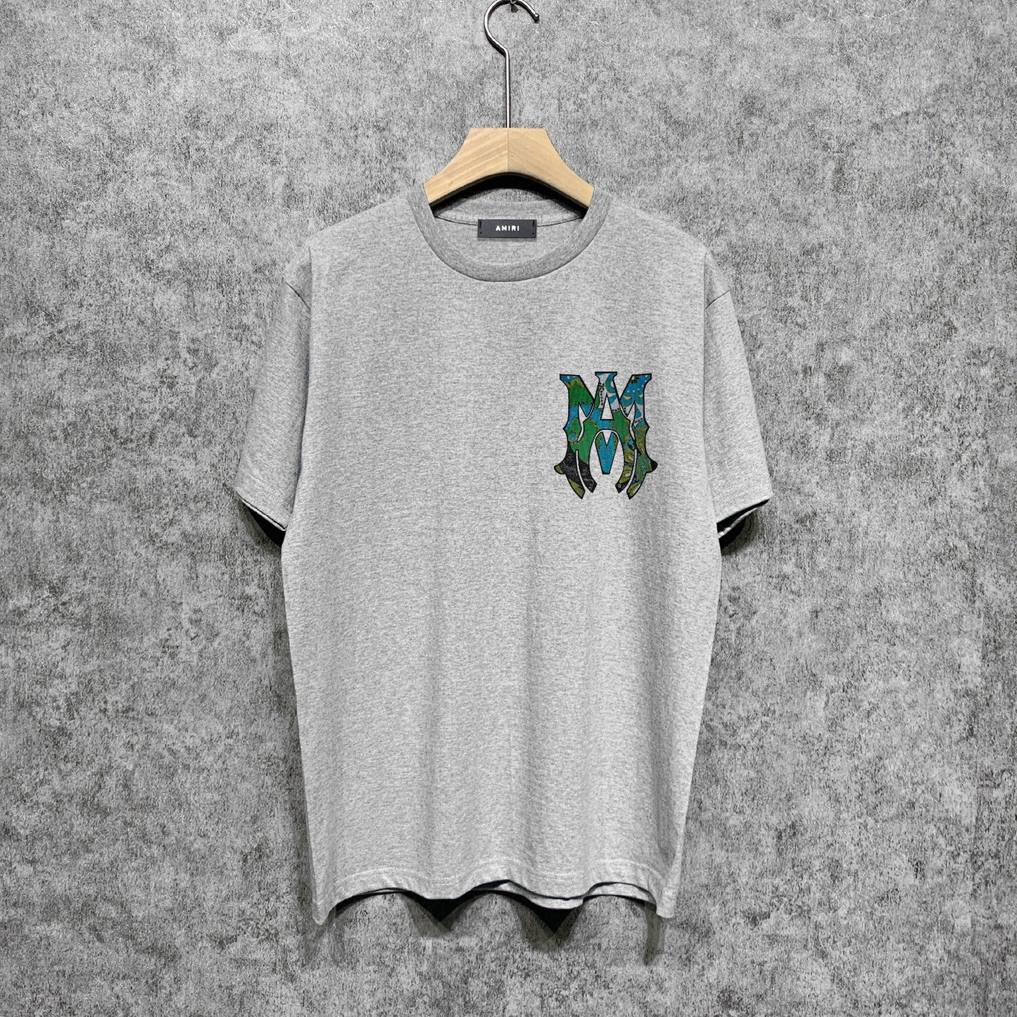 Amiri t shirts camouflage letterprinting short sleeves