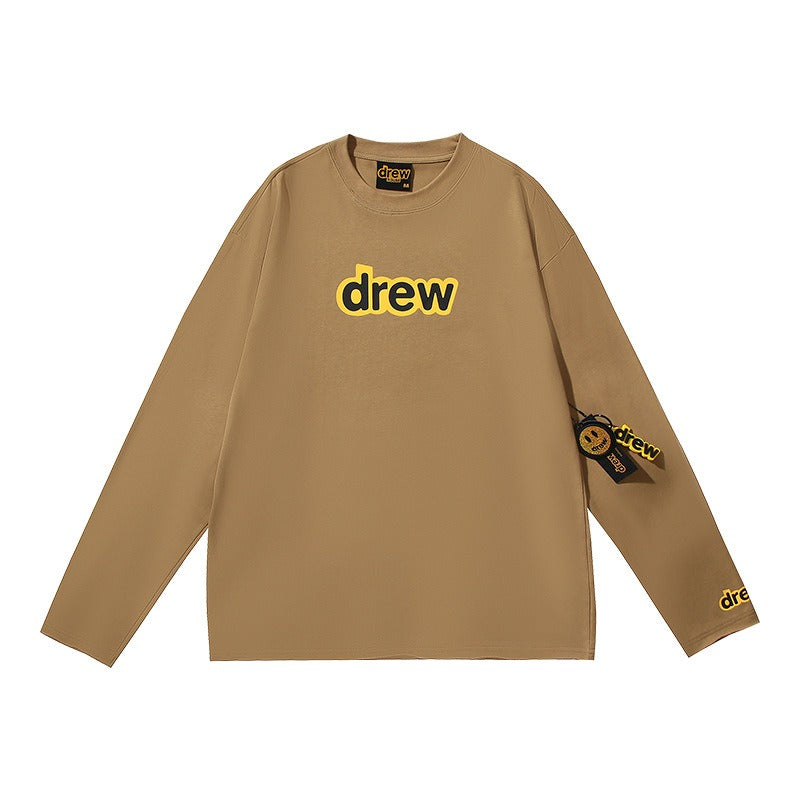Drew house hoodie - early autumn d@ew rubber stripe letter print crewneck pullover long sleeve base layer - wholesale single piece