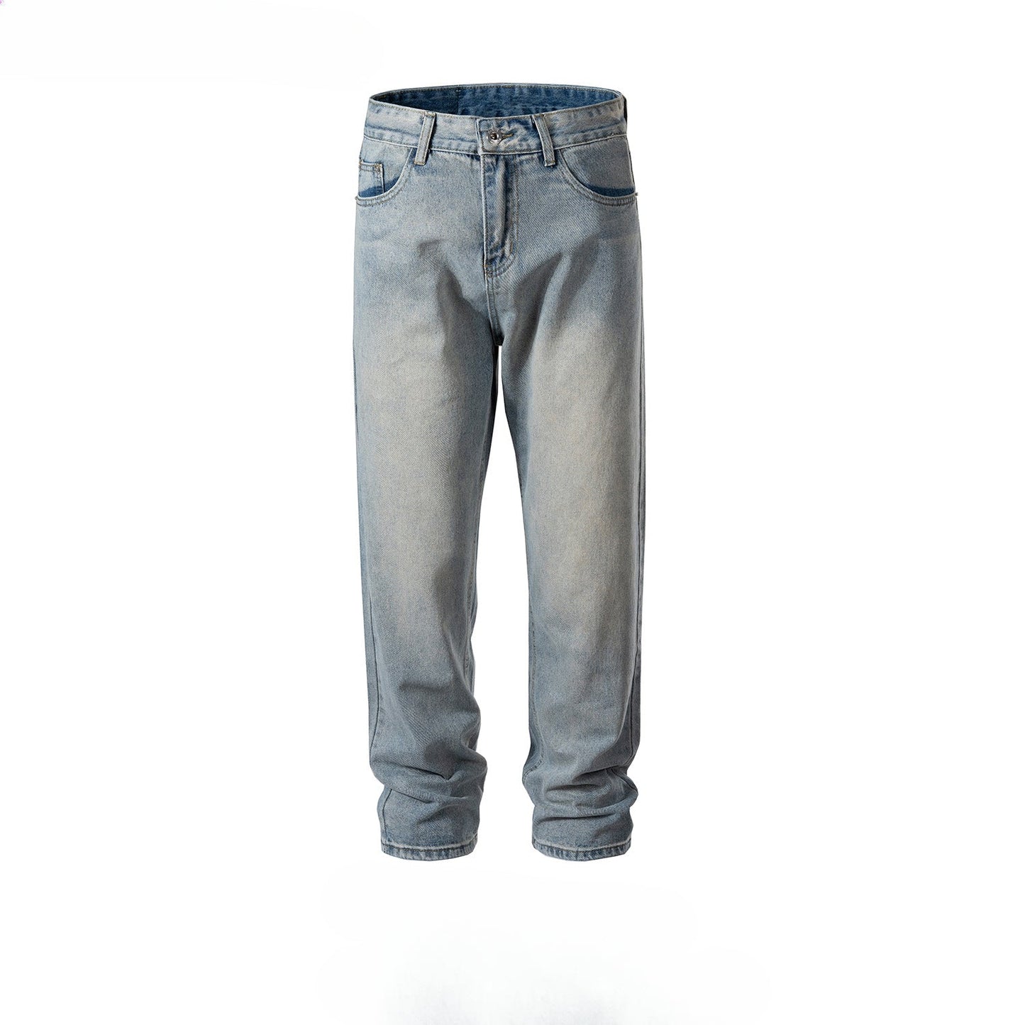 MIJKO Men's Vintage Pants MIJKO Washed Old Trousers Men's and Women's Jeans