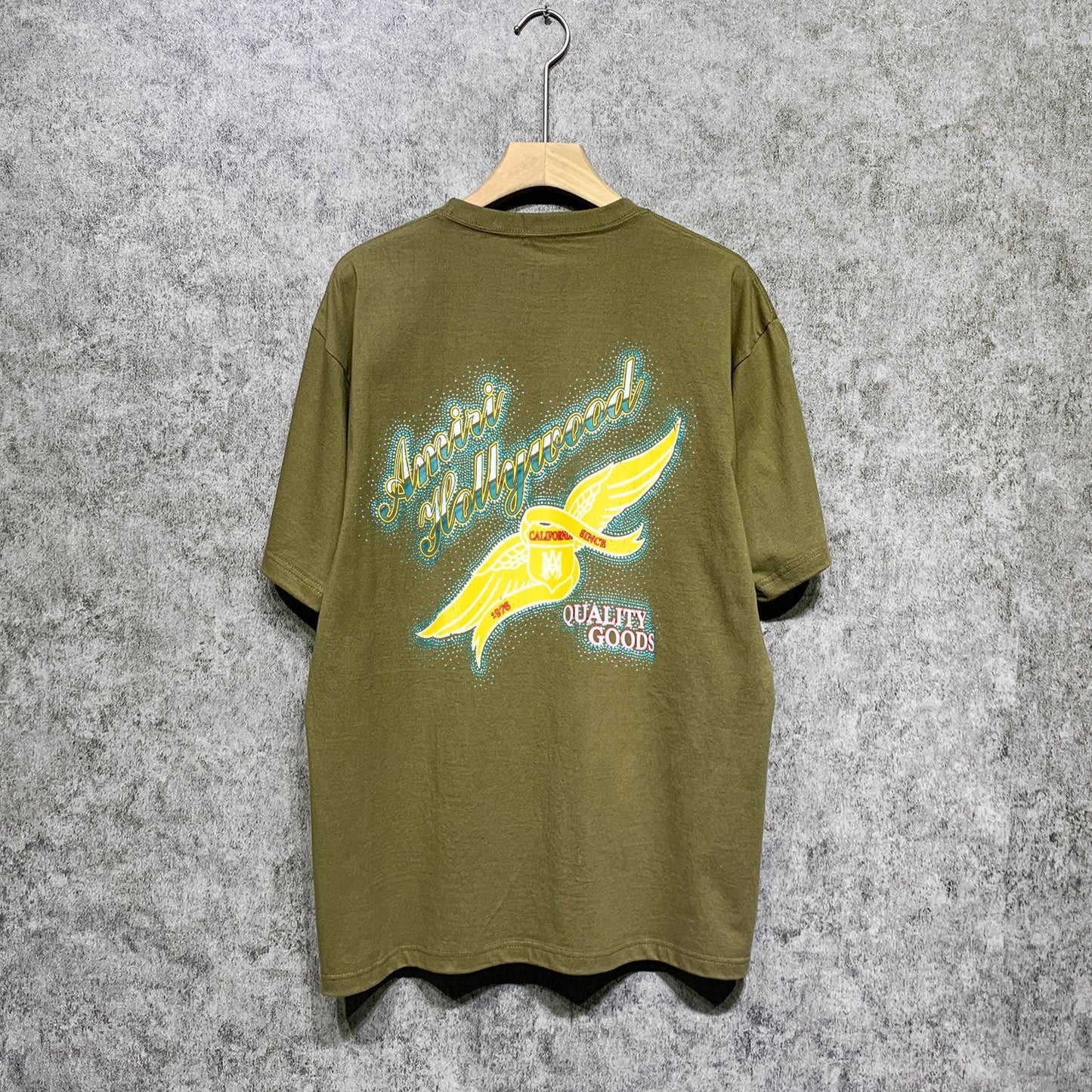 Amiri t shirts star point wings printing short sleeve