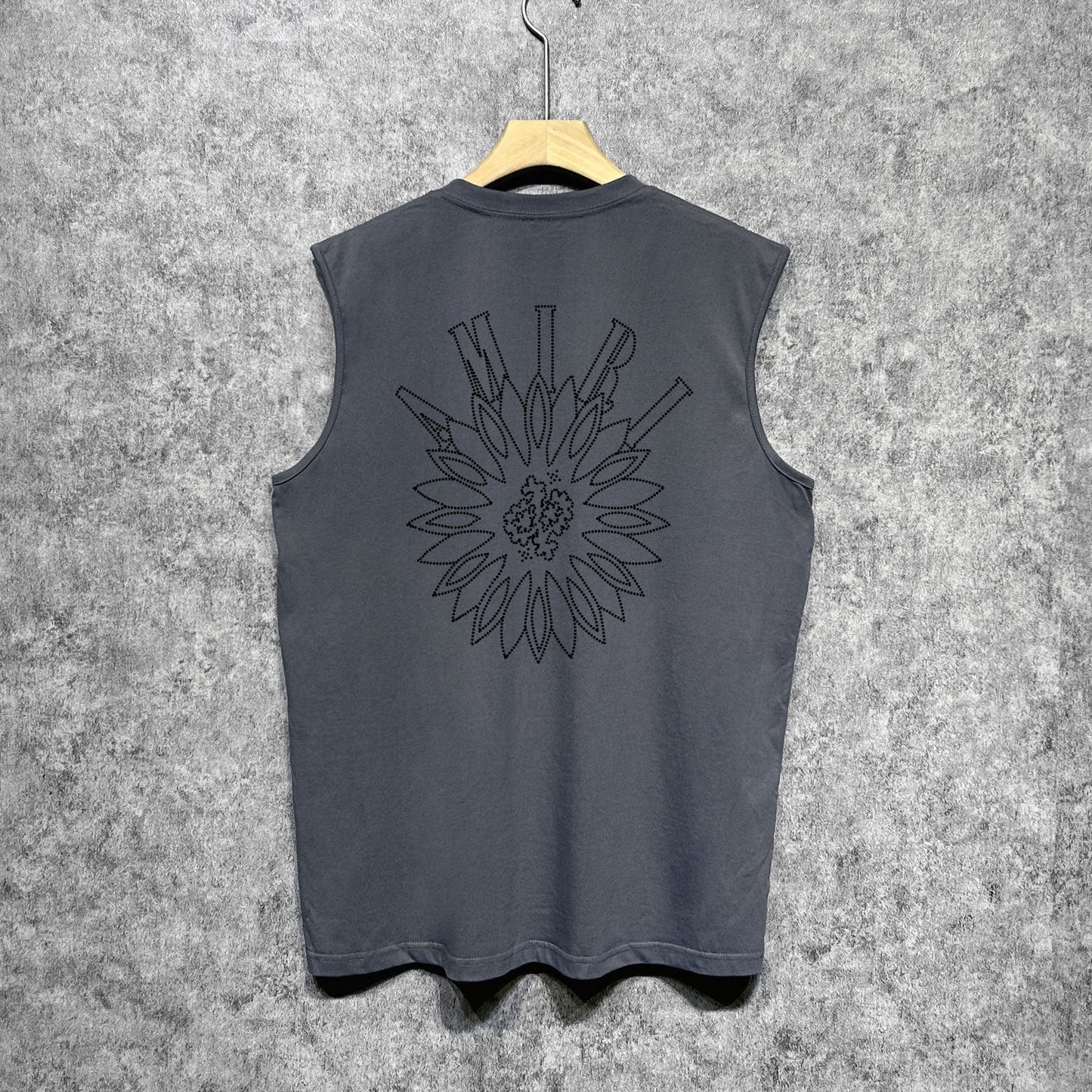 Amiri tank top dotted lotus printing
