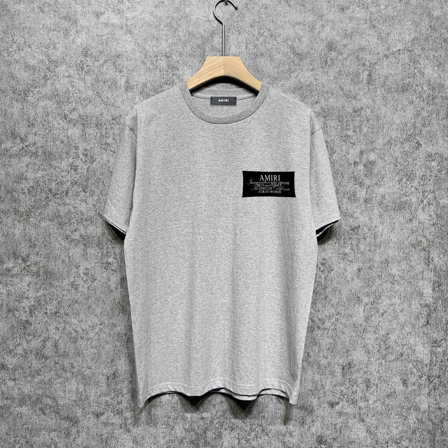 Amiri t shirts hollywood artistic font print short sleeve tee