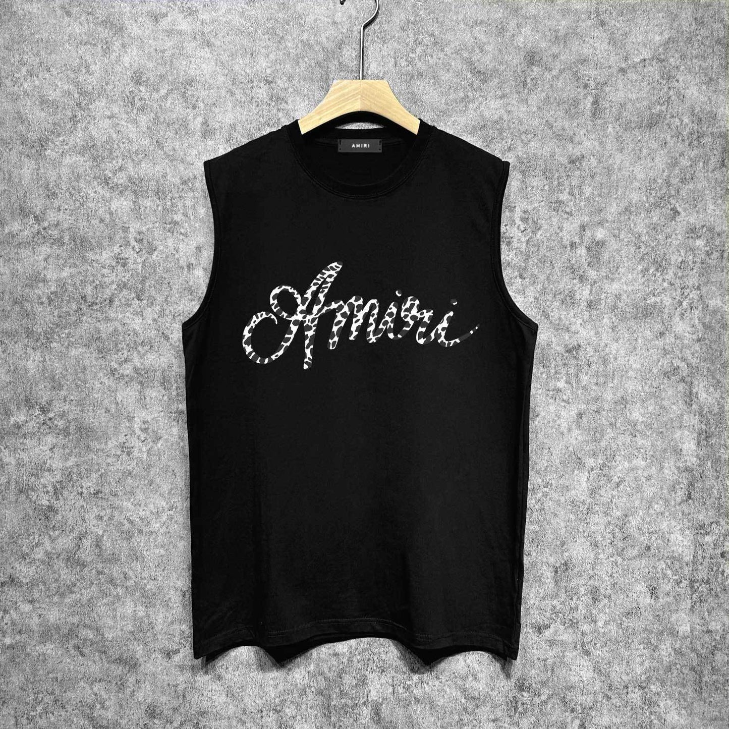 Amiri tank top silver ring snake letterprinting