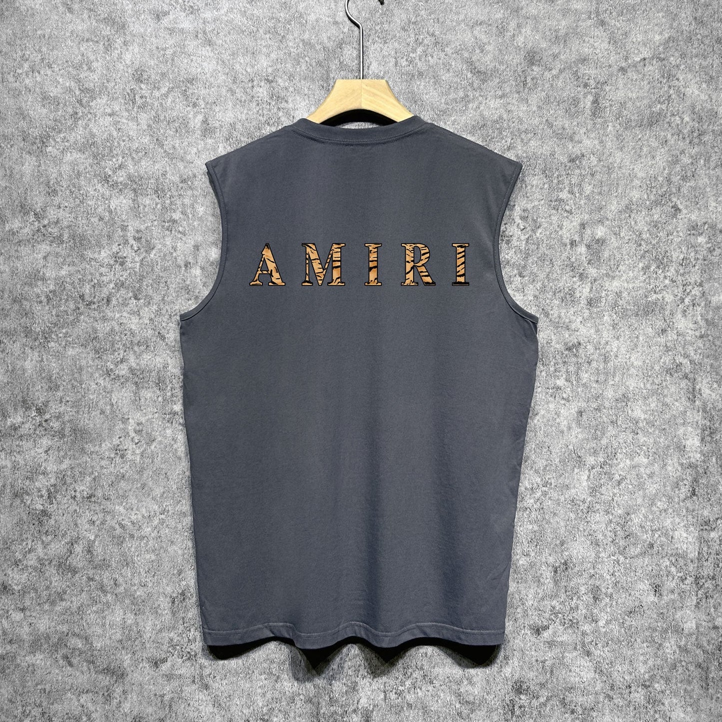 Amiri tank top tiger stripe spider print
