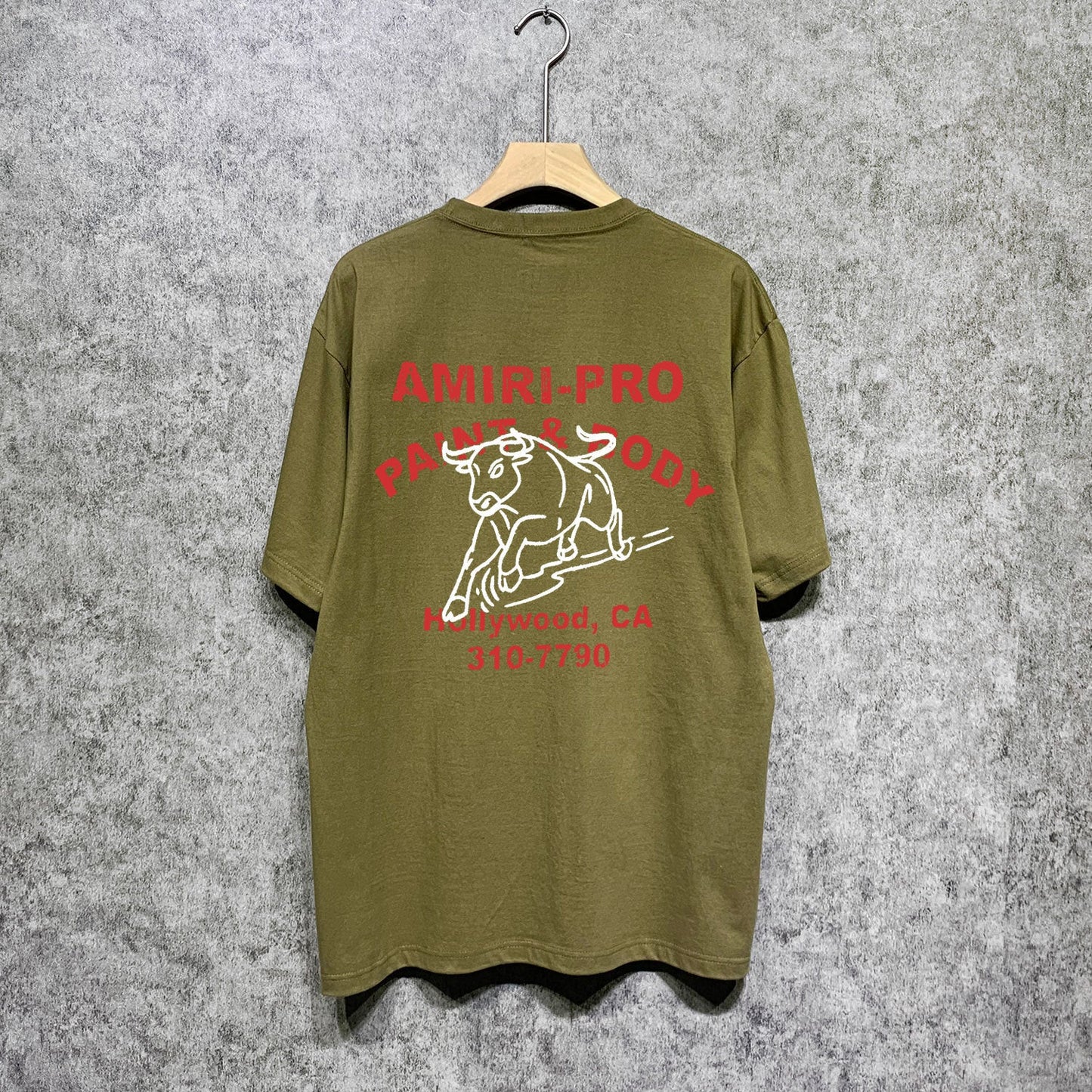 Amiri t shirts bull printing short sleeve