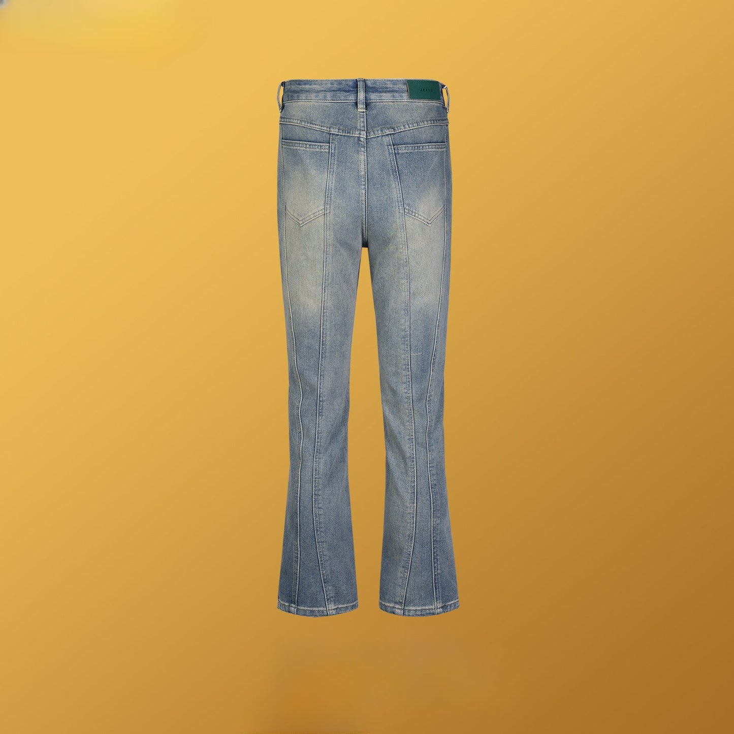 MIJKO Men Vintage Pants MIJKO trousers spliced zipper trousers washed old jeans