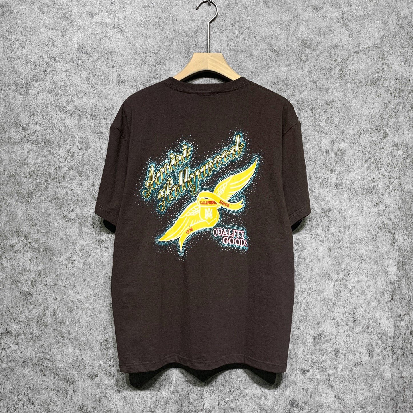 Amiri t shirts star point wings printing short sleeve