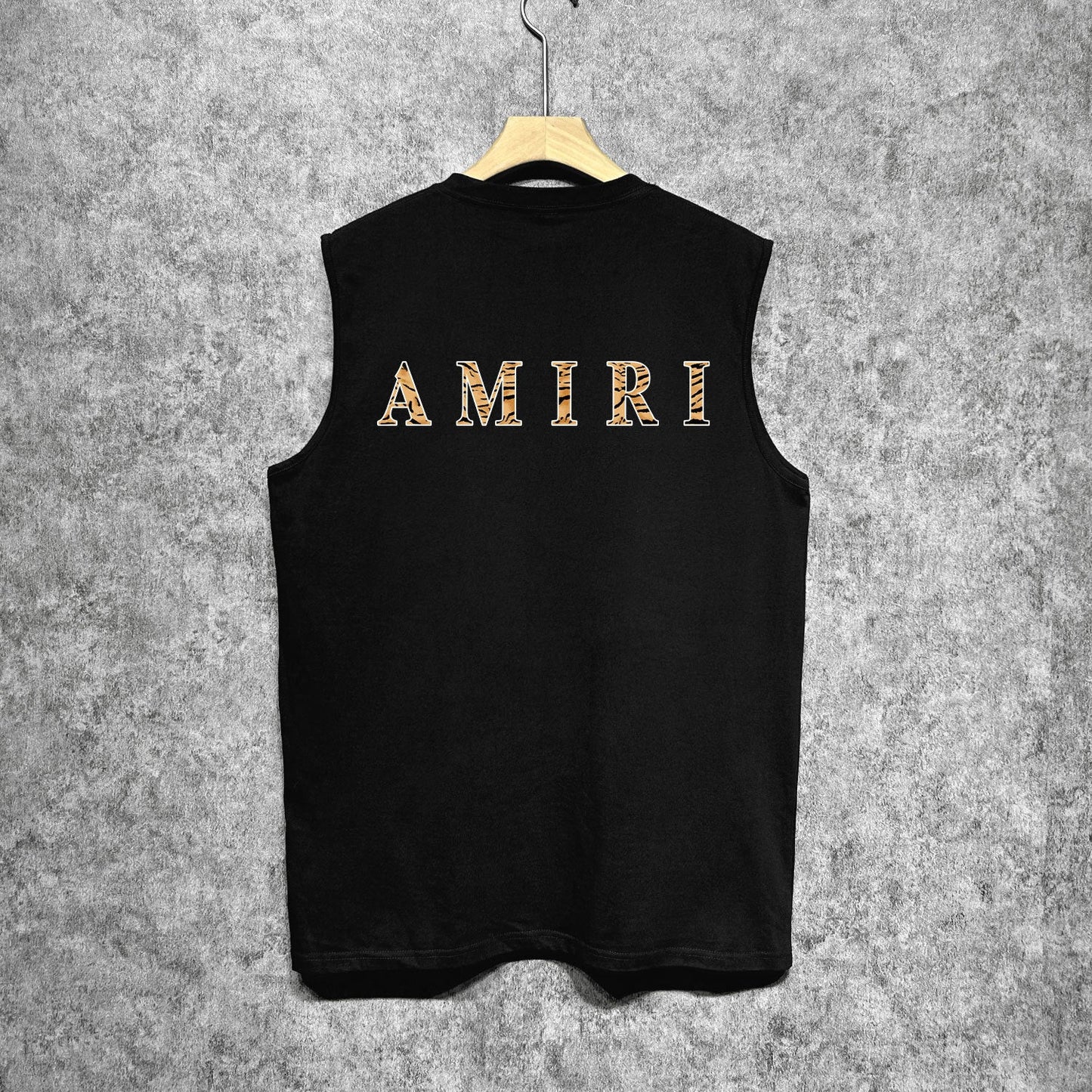 Amiri tank top tiger stripe spider print