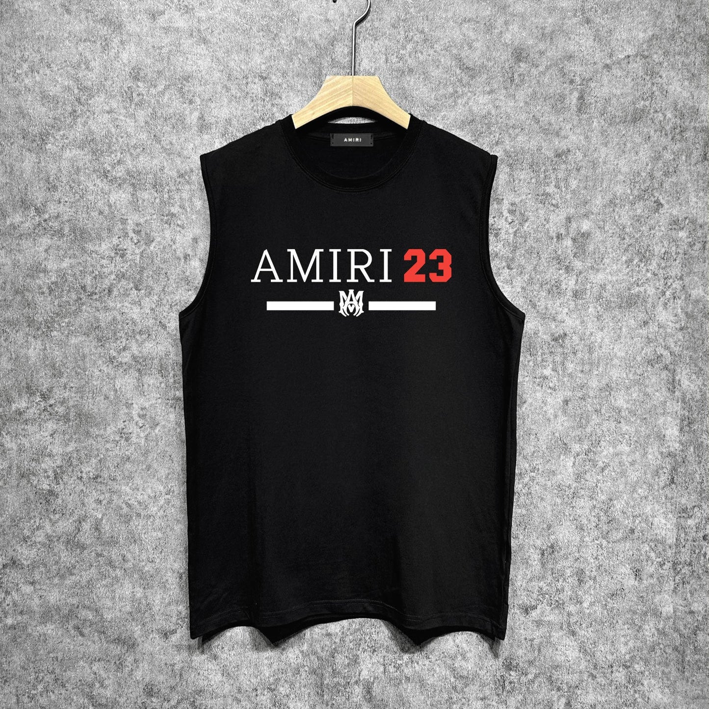 Amiri tank top with vine and man text printing