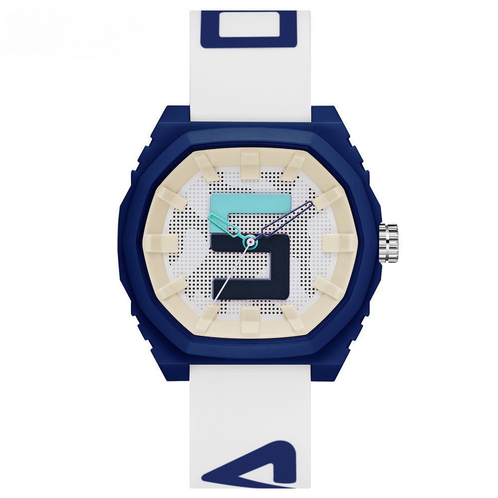 Men's watches quartz movement flow tape