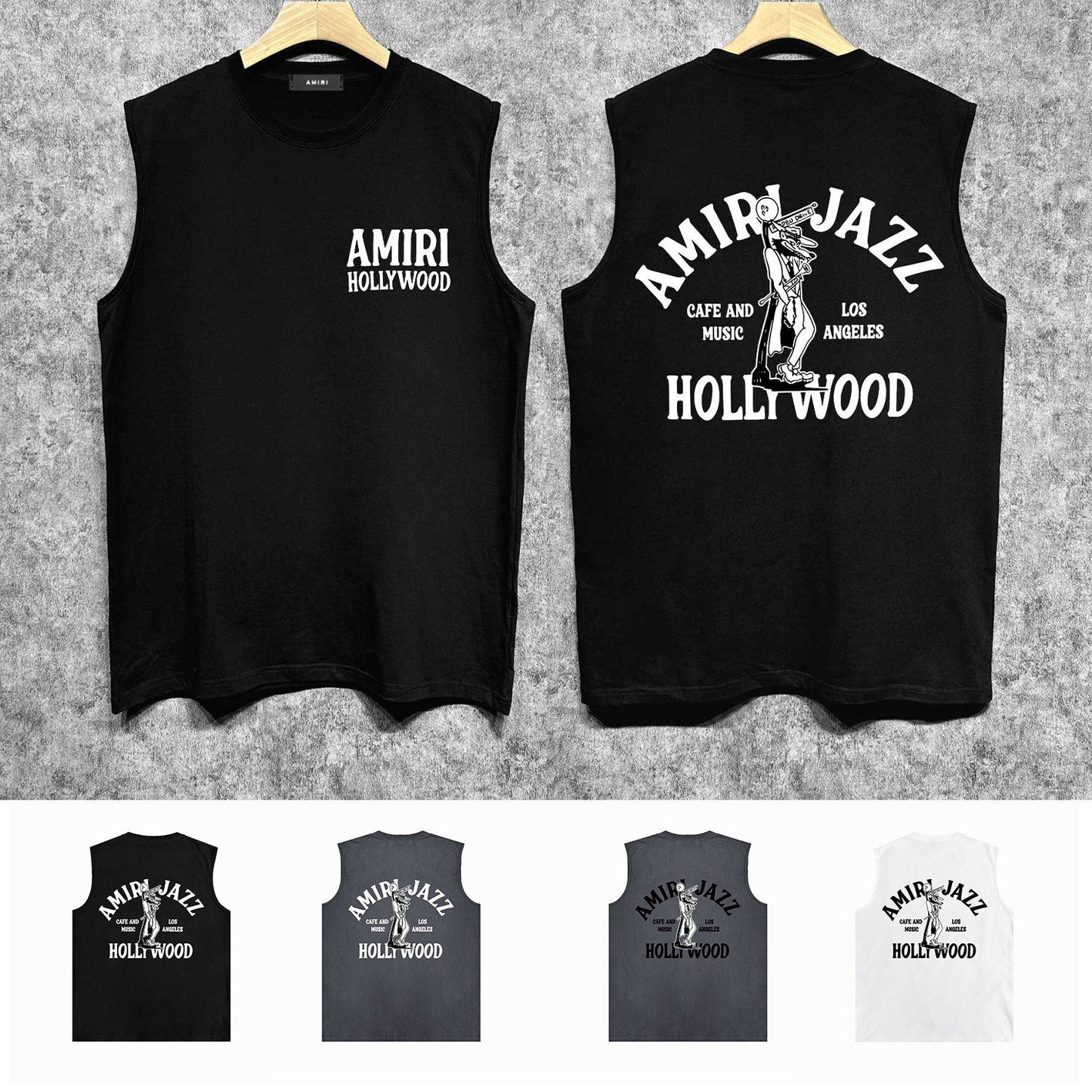 Amiri tank top wolf print