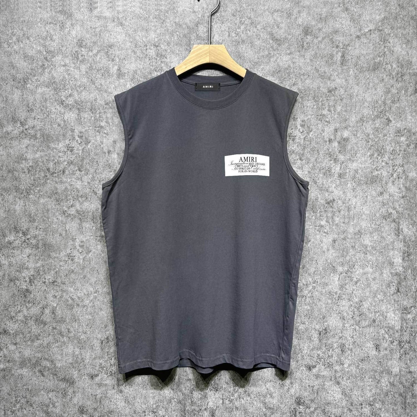 Amiri tank top hollywood art word printing