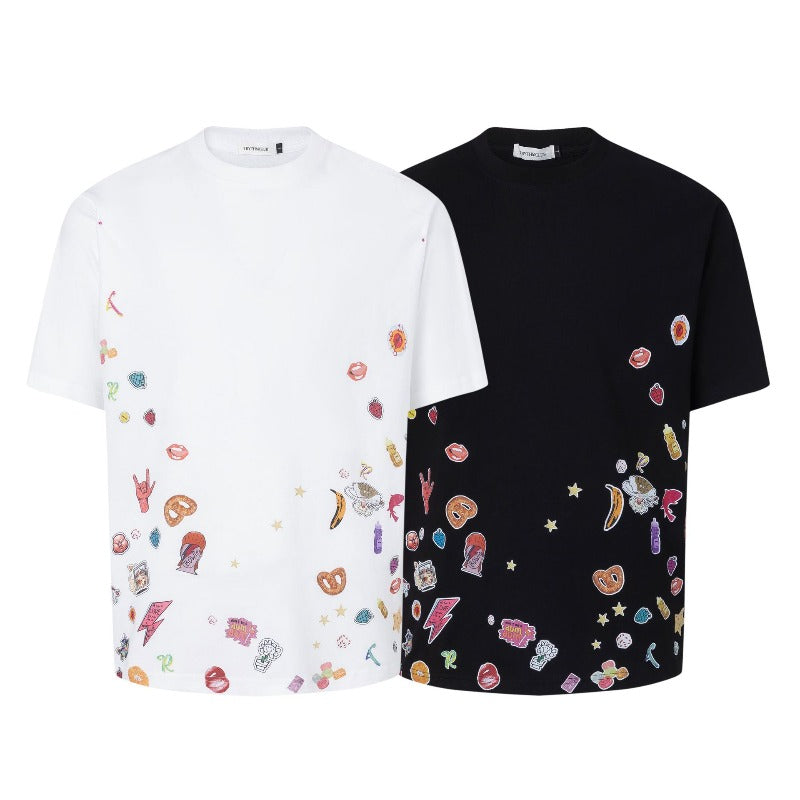Men's t-shirts: american streetwear summer unisex creative fun design men's loose fit premium short sleeve tee
