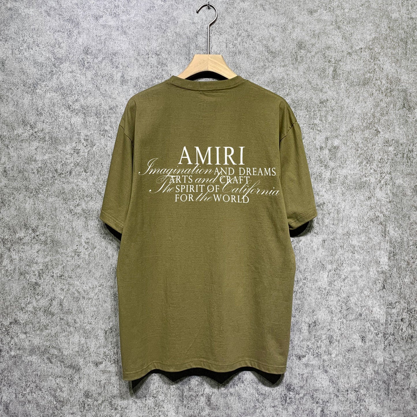 Amiri t shirts hollywood artistic font print short sleeve tee
