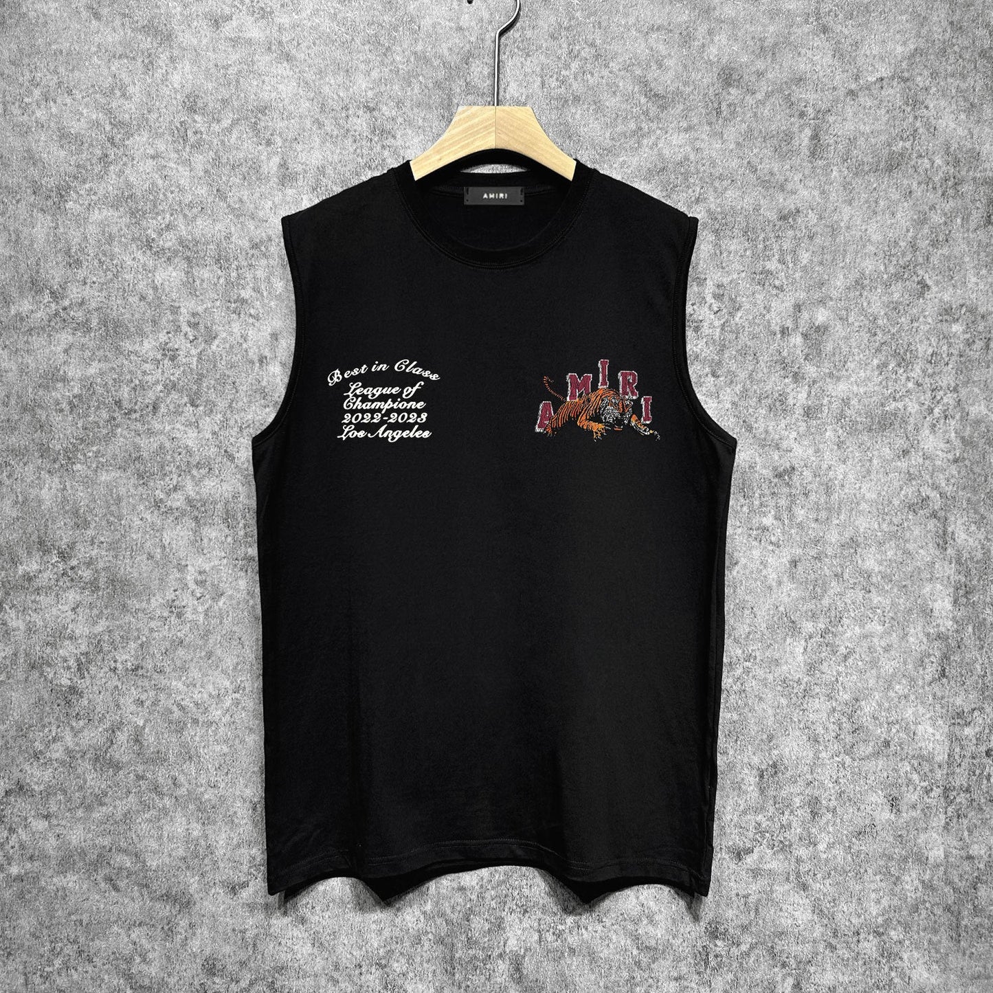 Amiri tank top letter tiger print