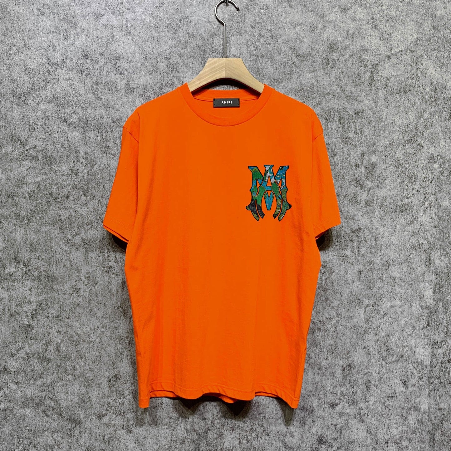 Amiri t shirts camouflage letterprinting short sleeves