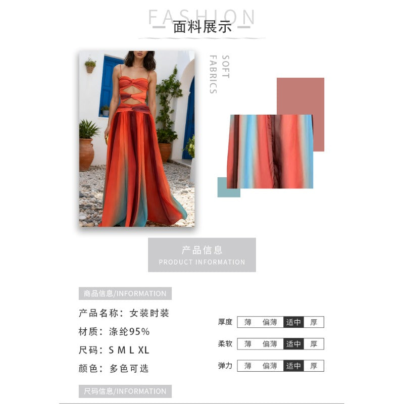Women's dress - amazon style: sexy, chic, vacation-ready, trendy gradient casual dress