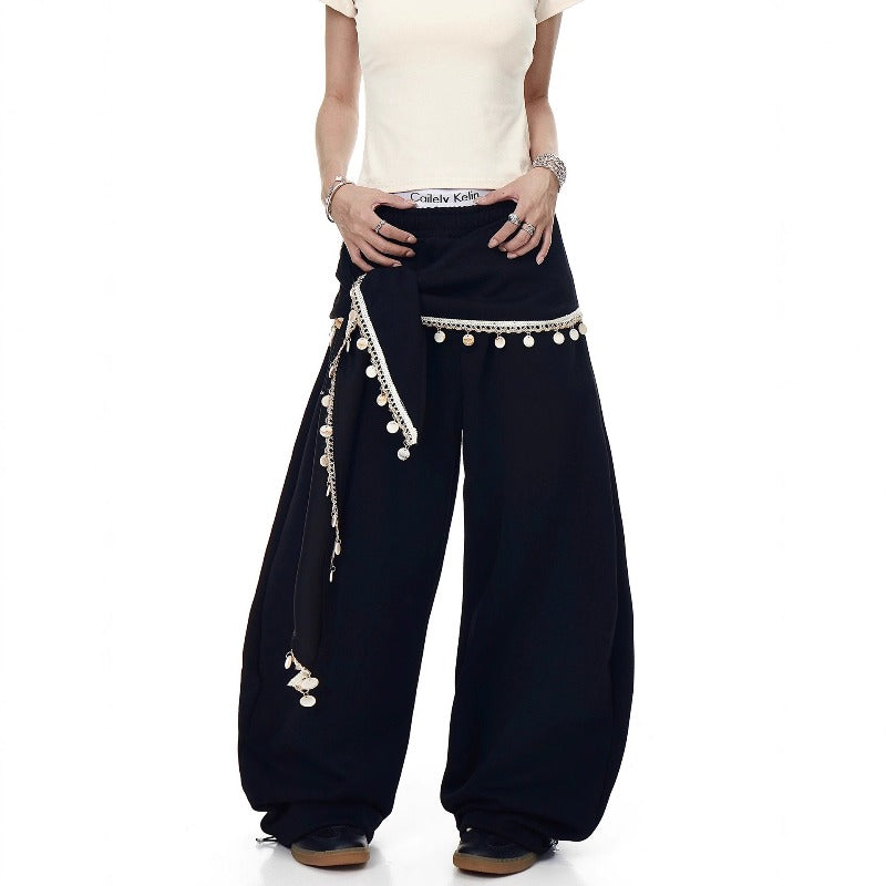 Women casual pants retroloose