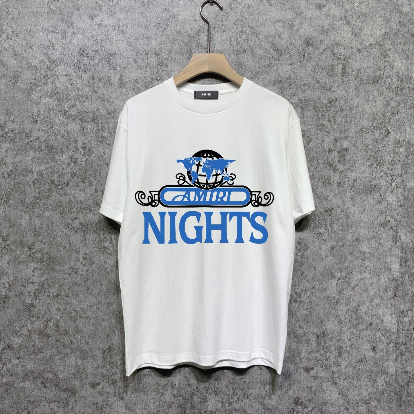 Amiri t shirts earth letter printing short sleeve