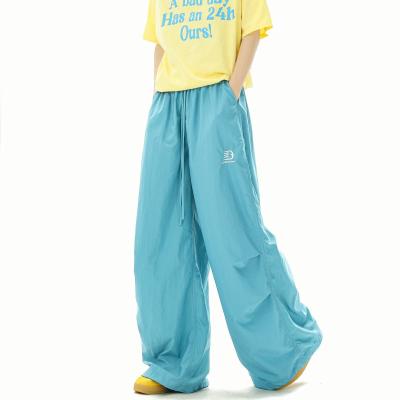 Women casual pants women's summer thin loose quick-drying wide-leg pants