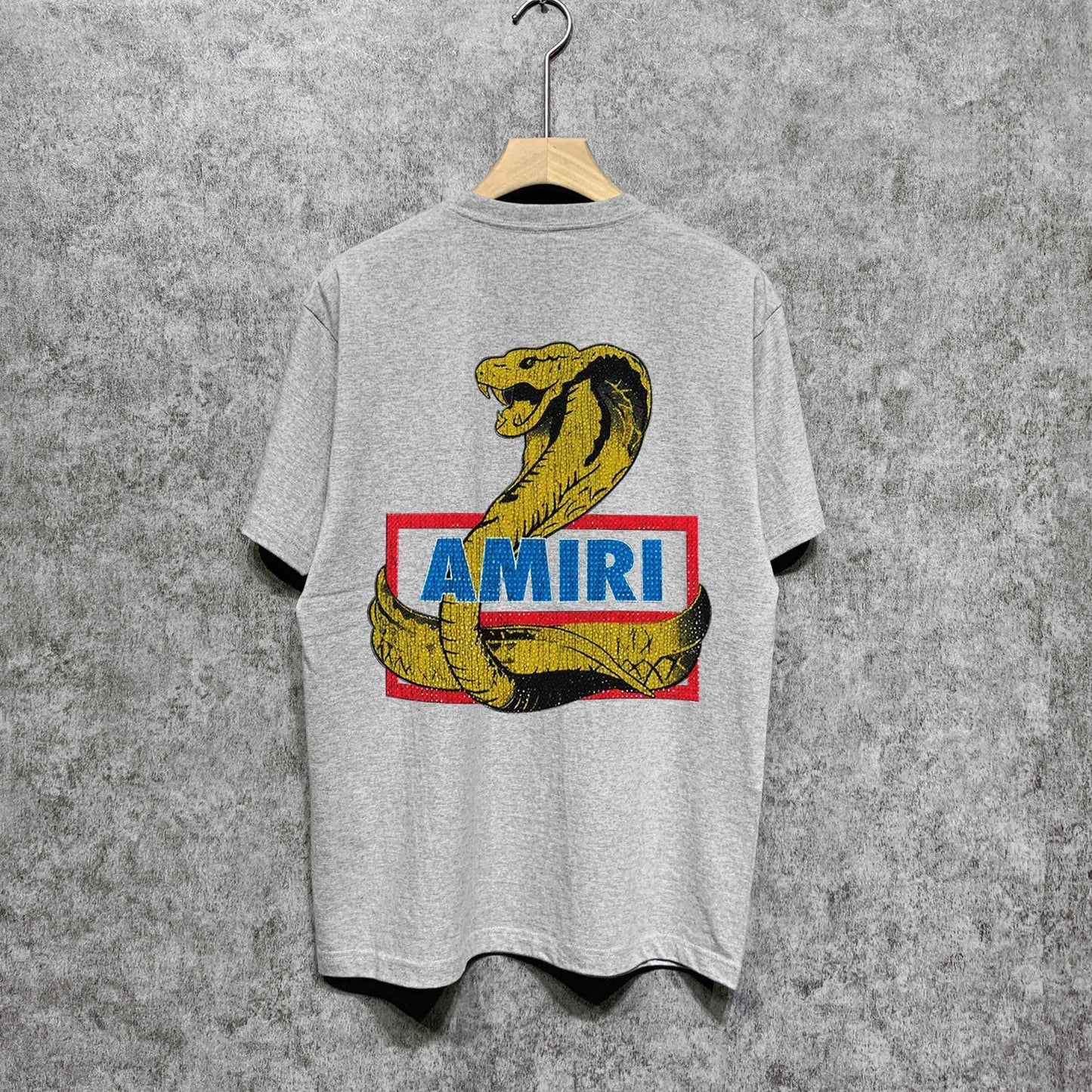 Amiri t shirts king cobra gold printing short sleeve