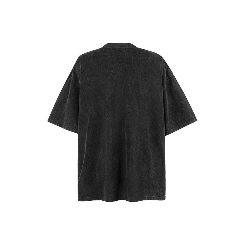 Mens T Shirts Old Short Sleeves Loose Summer