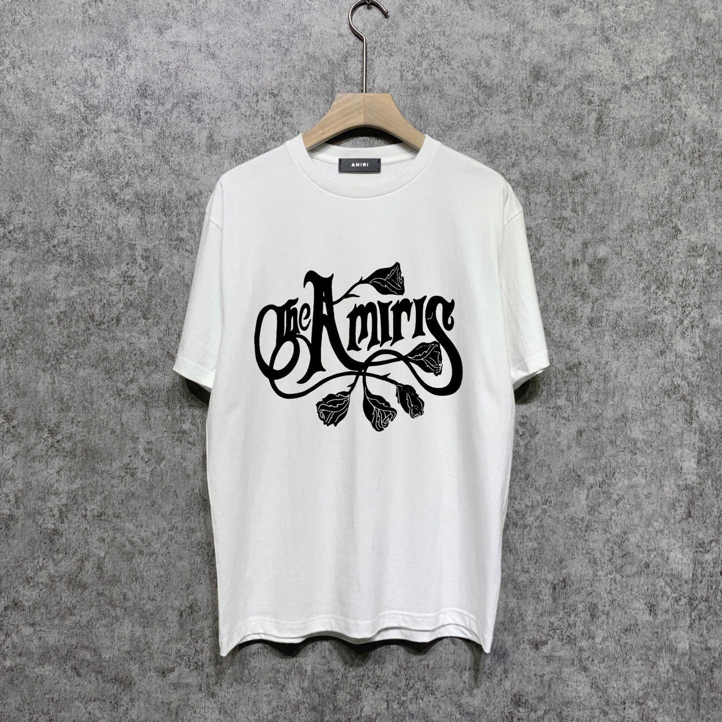 Amiri t shirts morning glory printing short sleeve