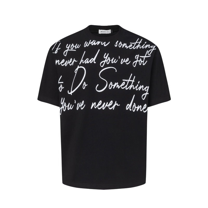 Men's t-shirts: american street style, unisex, high-end, summer abstract letter graphic design, men's loose fit short sleeve tee