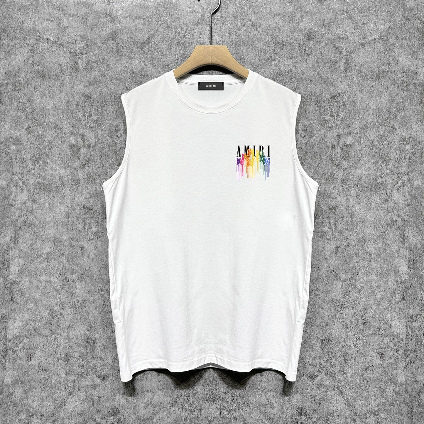Amiri tank top gradient splash paint printing