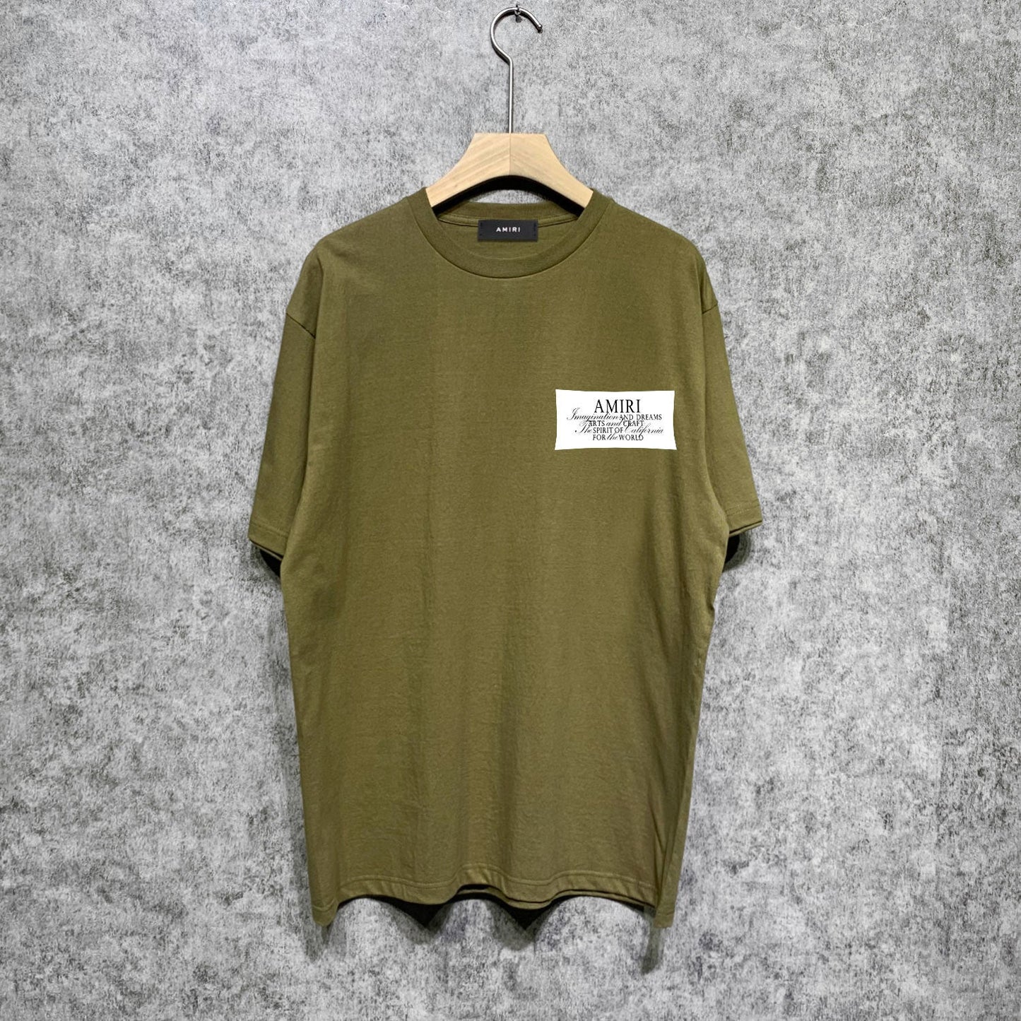 Amiri t shirts hollywood artistic font print short sleeve tee