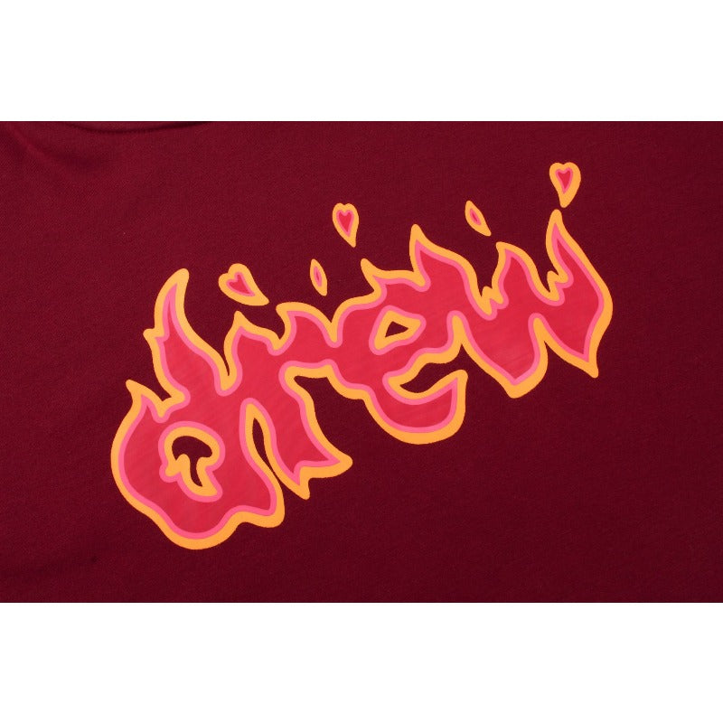Drew house hoodie - autumn/winter d@ew flame letter graphic fleece-lined hooded sweatshirt - wholesale single piece