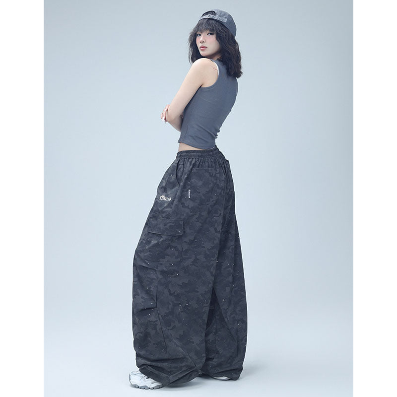 Womens casual pants camouflage trousers summer hip hop jazz overalls