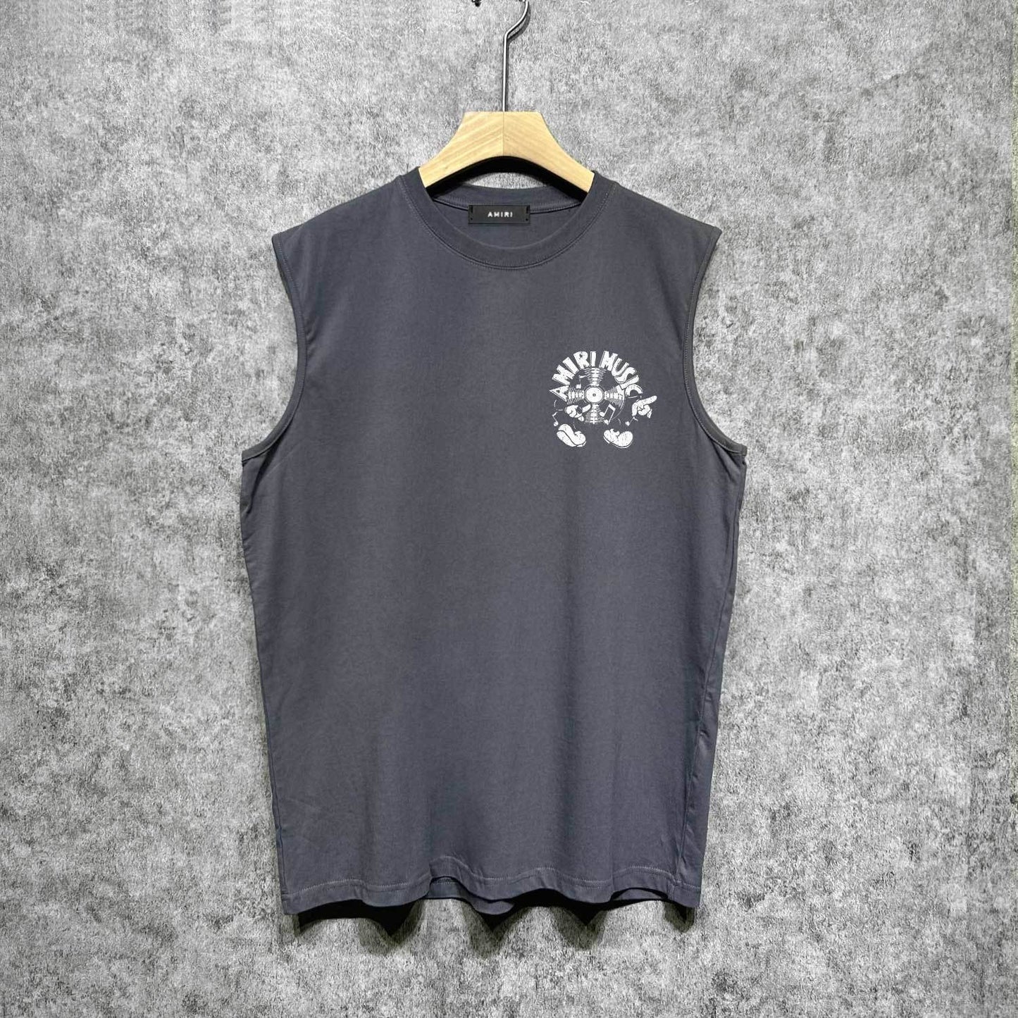 Amiri tank top note fan printing