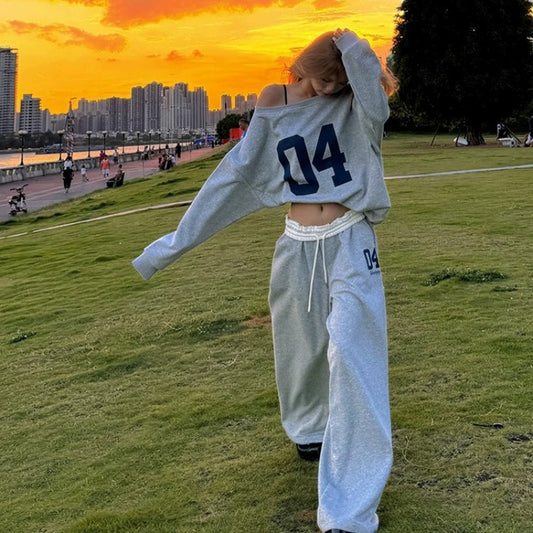Women casual pant autum wide leg