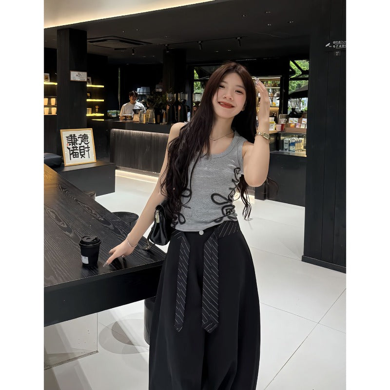 Women casual pants [free belt] summer women's casual pants