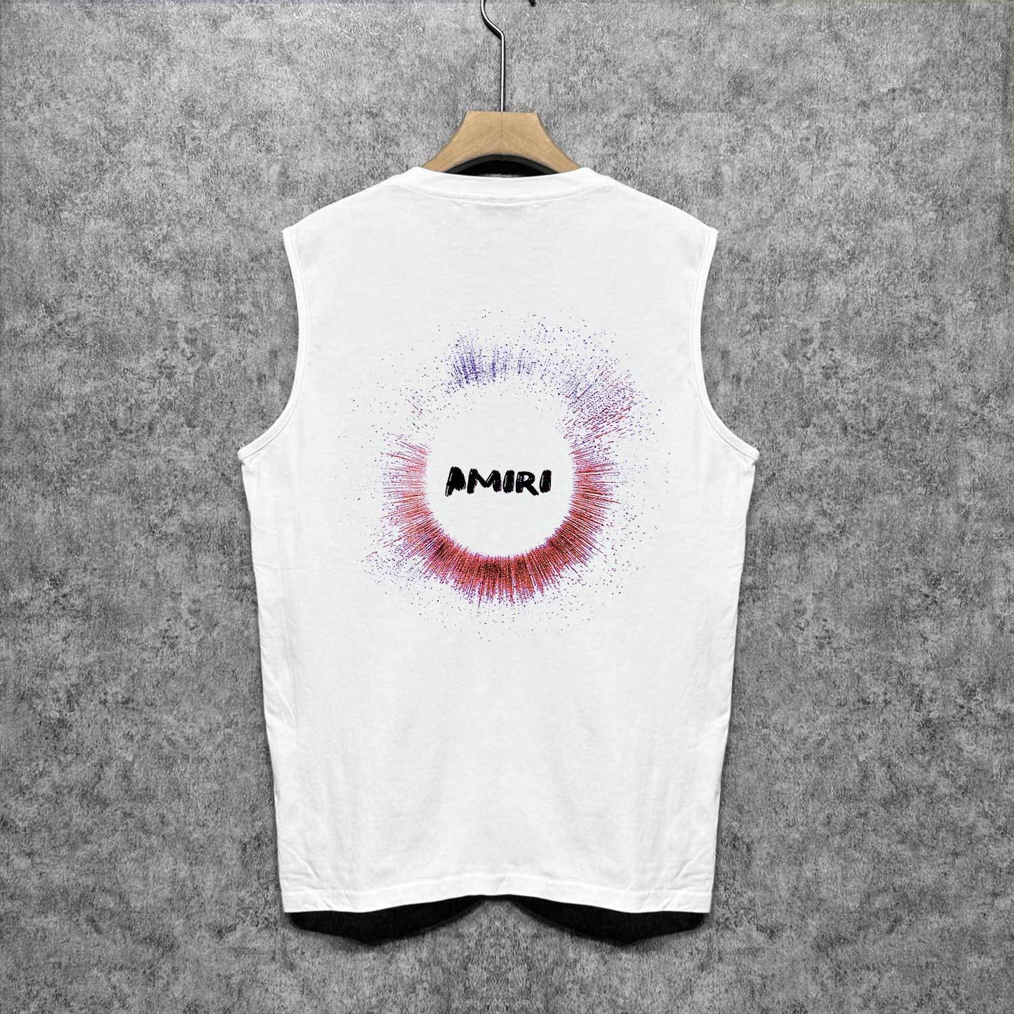 Amiri tank top splash color ring printing