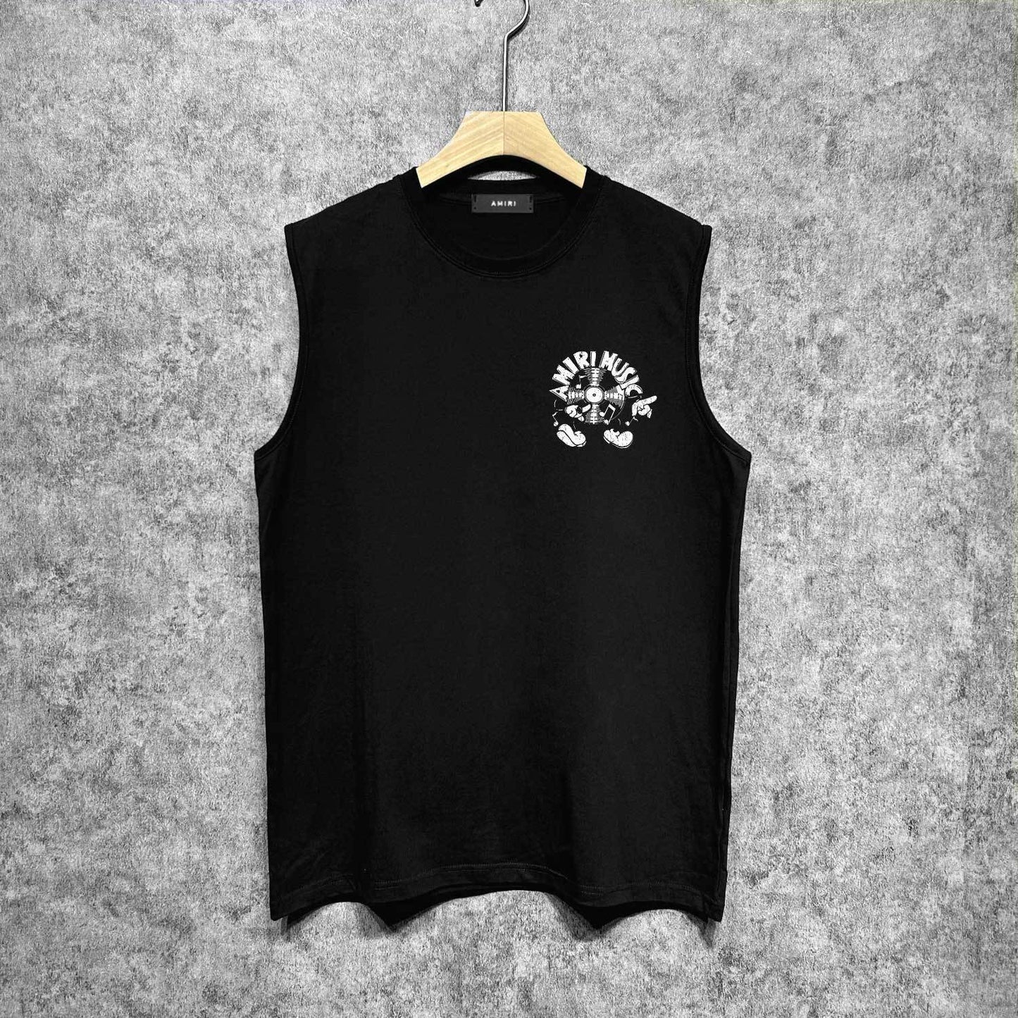 Amiri tank top note fan printing