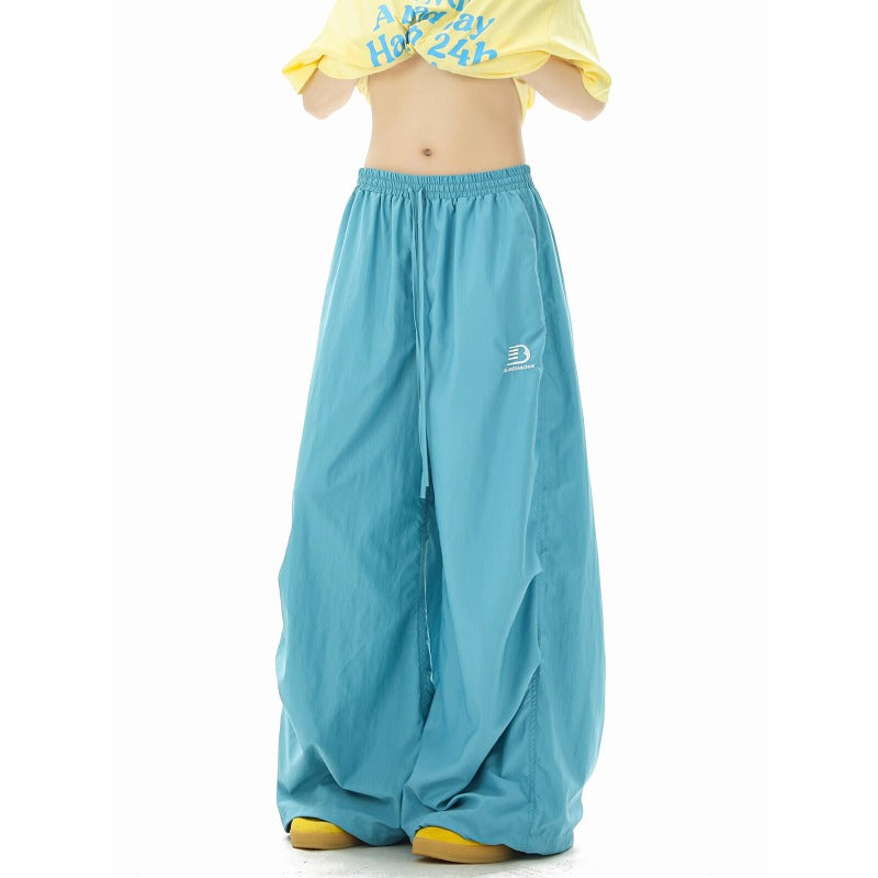 Women casual pants women's summer thin loose quick-drying wide-leg pants