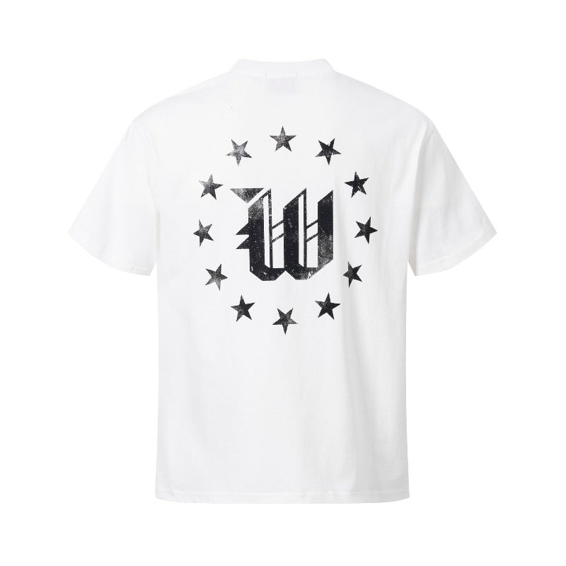 Men's t-shirts: wt american street style, unisex, premium summer letter print design, relaxed fit short sleeve tee