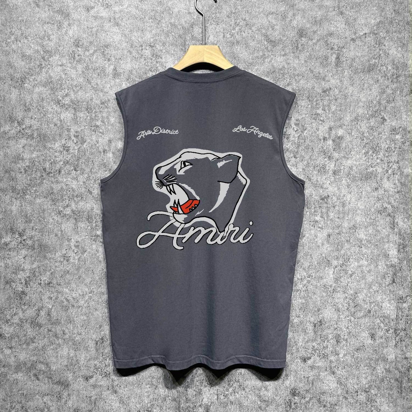 Amiri tank top black panther print