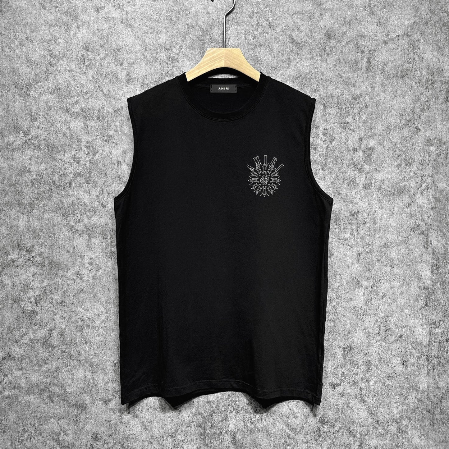 Amiri tank top dotted lotus printing