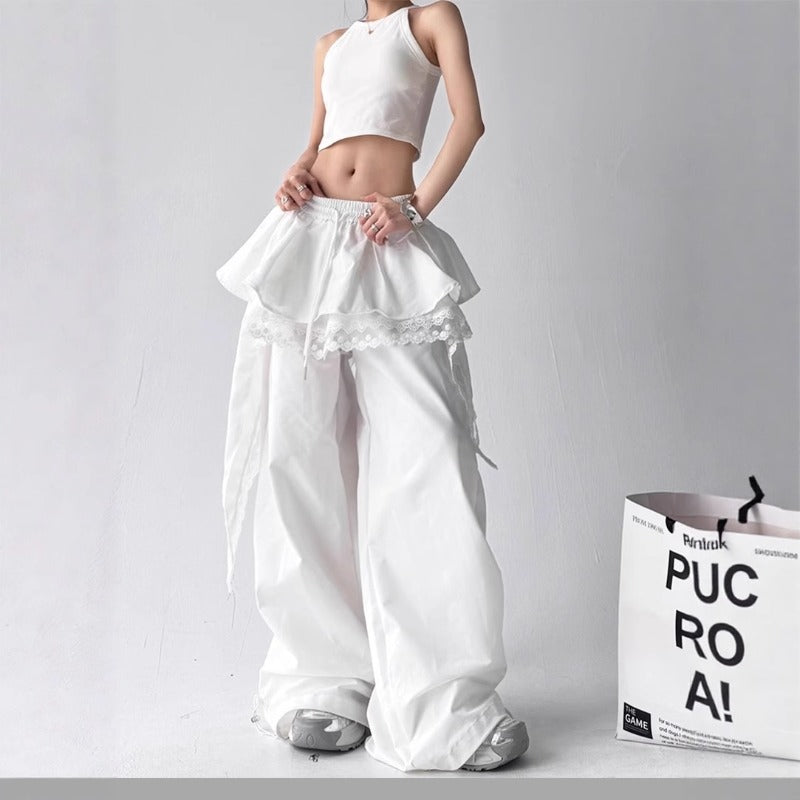 Women casual pants women loose wide leg pants