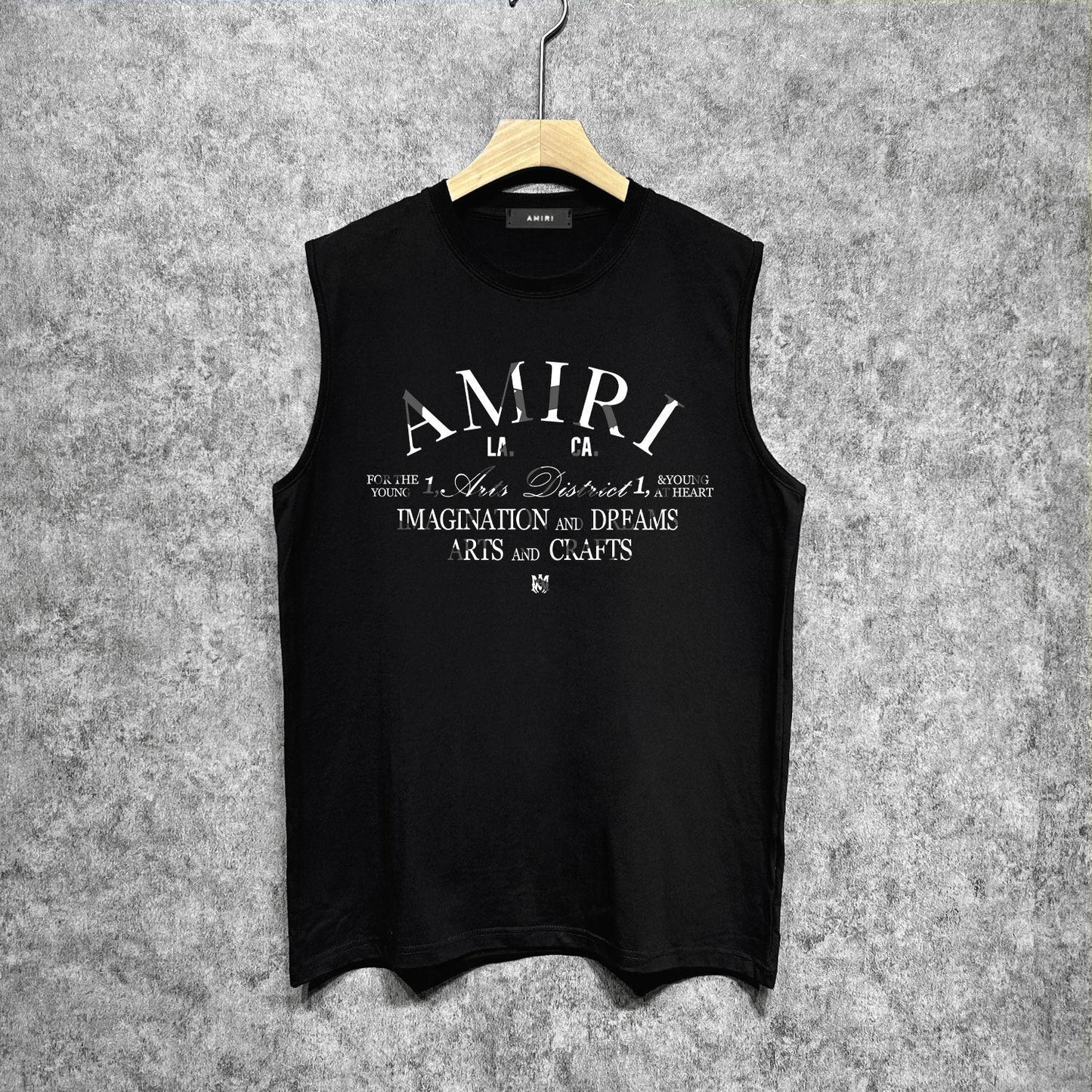 Amiri tank top damaged little spider print