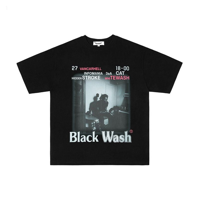 Men T Shirts Trendy Hip Hop Loose Short Sleeves